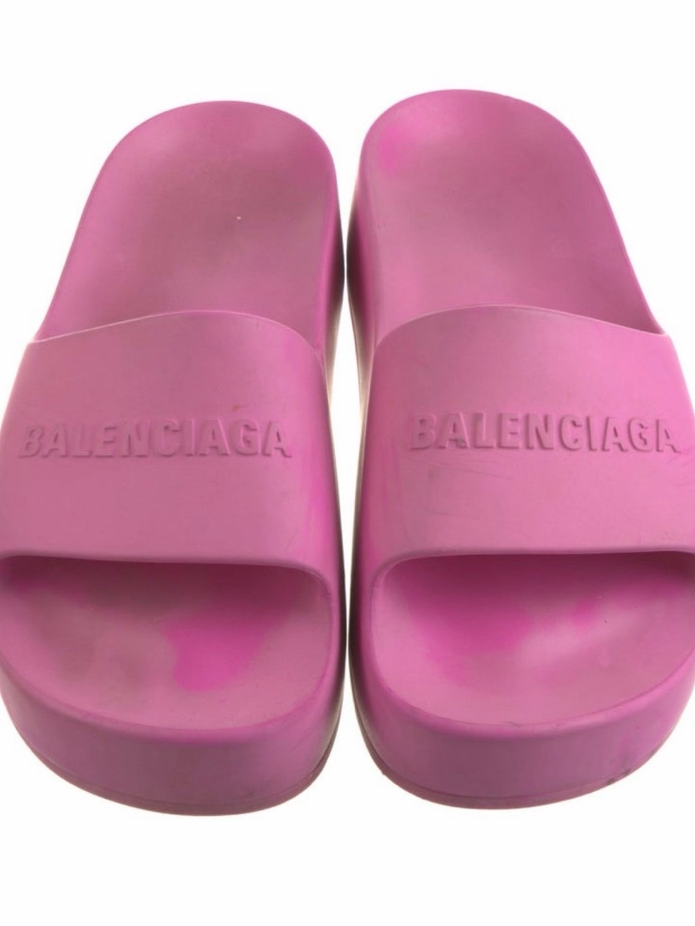 Balenciaga Pink Platform Slide Sandals